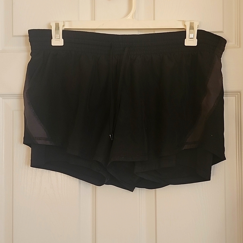 Champion Black Athletic Shorts with Spandex Protective Layer